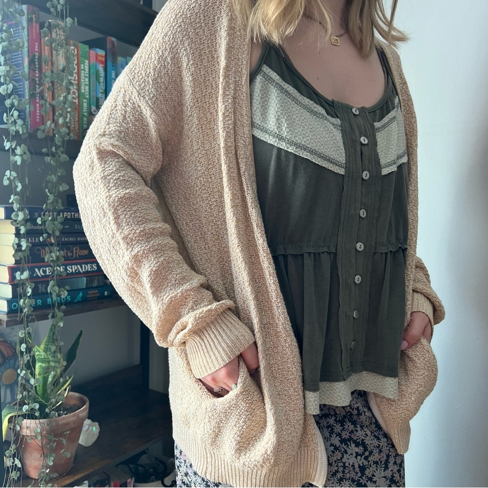 Beige cardigan from Urban Outfitters